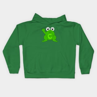 Cute Cartoon Frog! Kids Hoodie